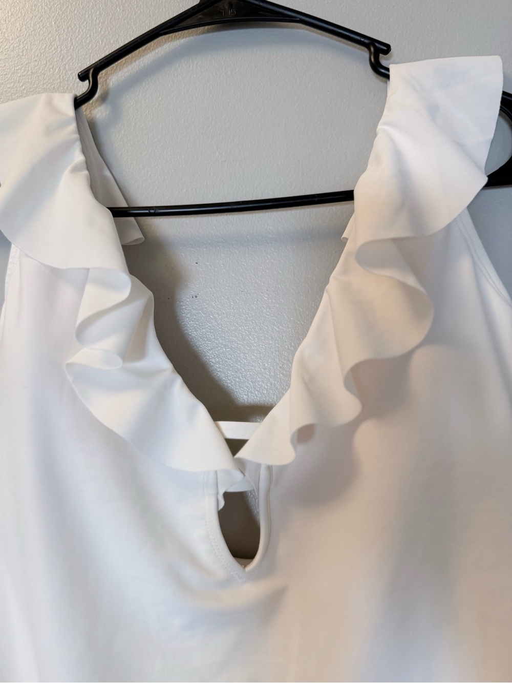 Shade & Shore Ivory Ruffle One-Piece Swimsuit - Picture 3 of 6